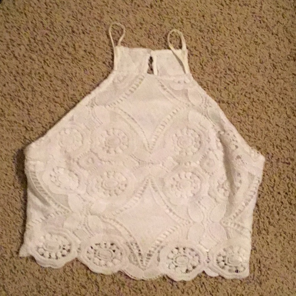 Abercrombie and Fitch crop top white